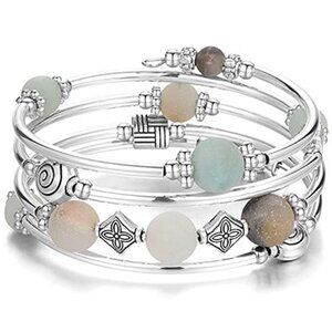 Beaded Pearl Bracelet for Women Bohemian Wrap Multilayer Charm Jewelry Gift